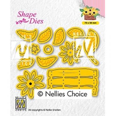 Nellie's Choice Shape Dies - Build-Up Dies Flower Basket